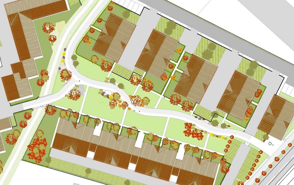 piano di recupero con cambio di destinazione d'uso da artigianale a residenziale, superficie 5.000 mq, volume 27.200 mc | Teolo, Padova | progettazione infrastrutturale idraulica | 2005